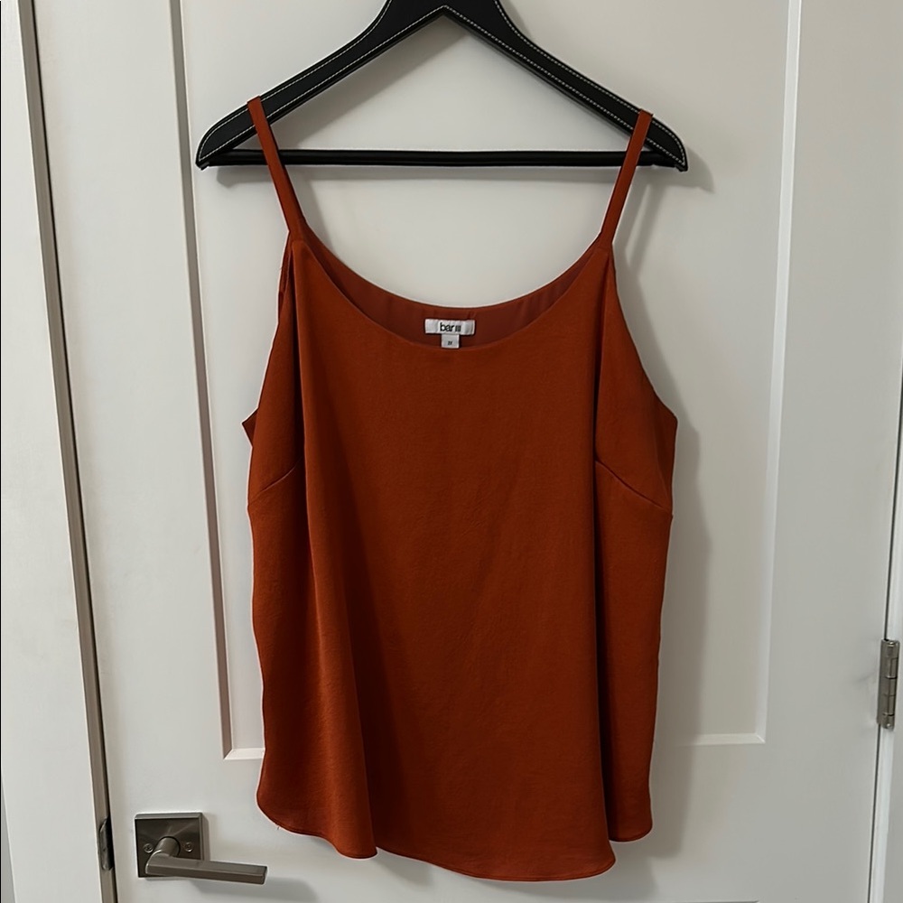 Bar III Burnt Orange Sleeveless Camisole with Spaghetti Straps